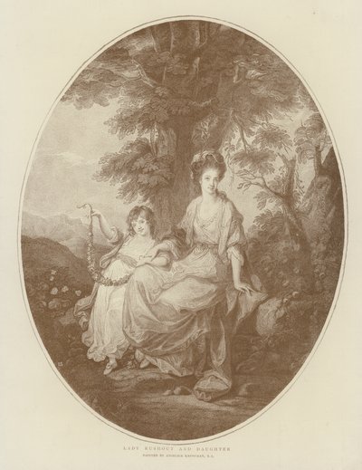 レディ・ラッシュアウトと娘 作： Angelica Kauffmann